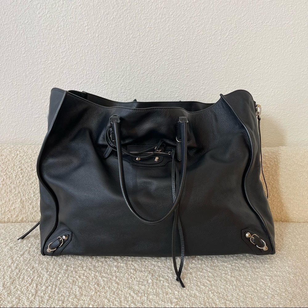 Balenciaga Black Leather Tote